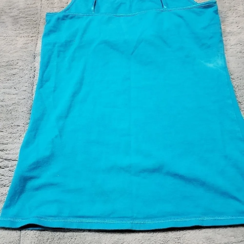 Justice Girls Aqua Blue Tank Top Spaghetti Strap Size 12